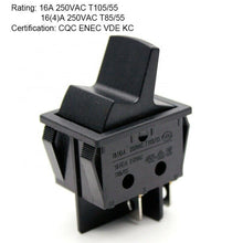 Load image into Gallery viewer, Light country 250V 16A black blender locking momentary RS606-201001EBB
