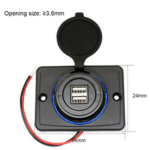 Load image into Gallery viewer, Panel Mount Dual 3.1A Massage Chair Marine Boat Car Bus Seat USB Charging Port Bus USB Charger
